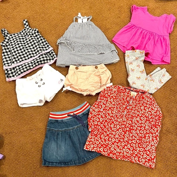Bundle of 5 Toddler Girl Outfits Mini Boden Skirts Leggings Size 2-3 years - Picture 1 of 11